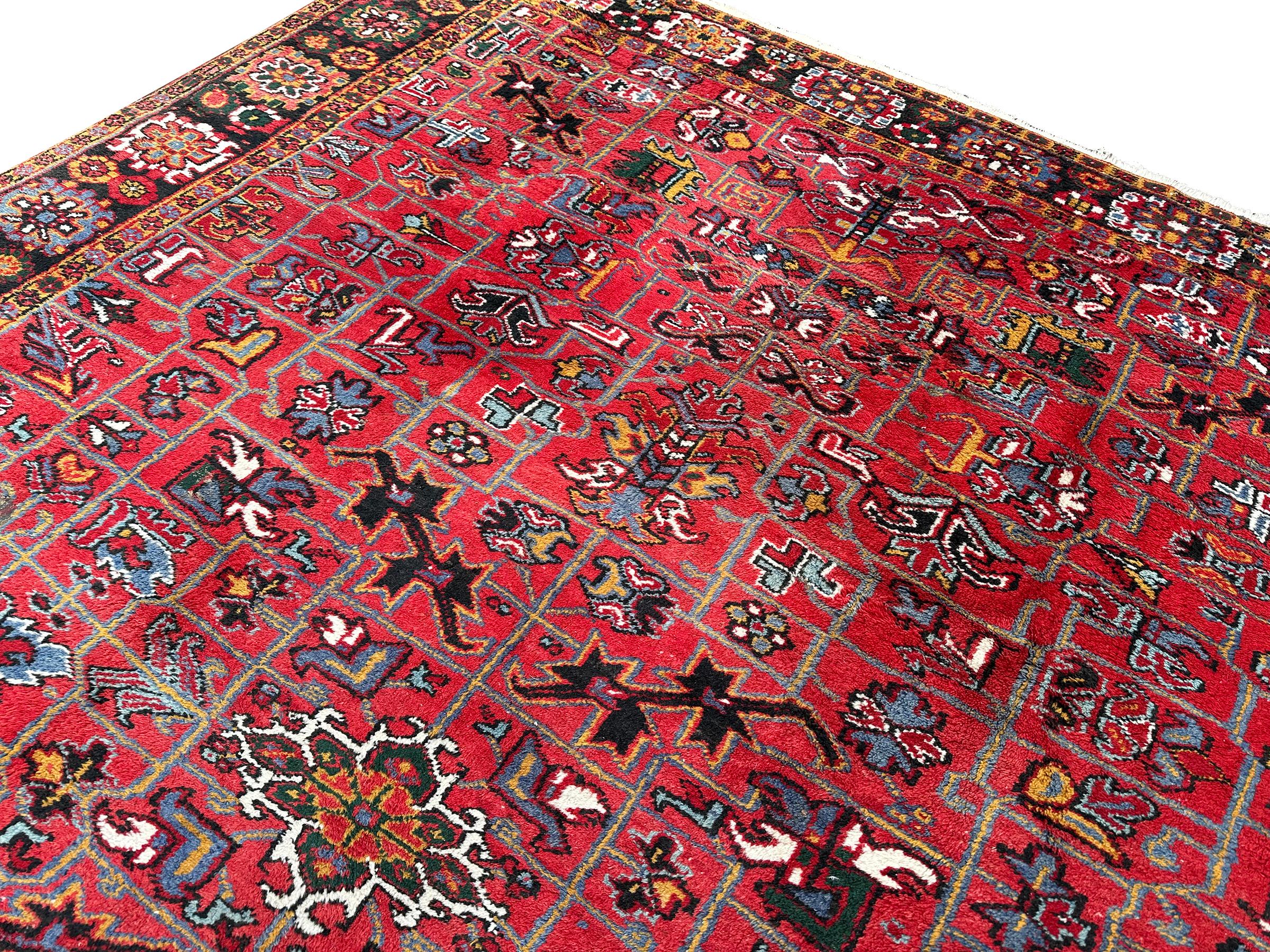 Antiker Serapi Teppich Antiker persischer Heriz Serapi 9x12 Handgefertigter persischer Teppich 9x11 im Angebot 1