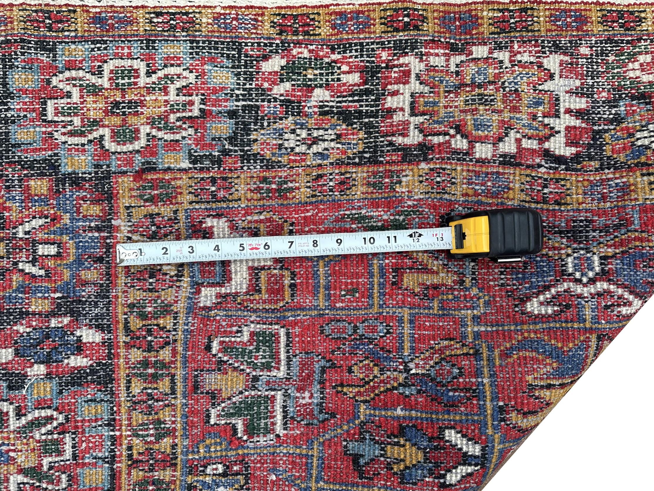 Antiker Serapi Teppich Antiker persischer Heriz Serapi 9x12 Handgefertigter persischer Teppich 9x11 im Angebot 2