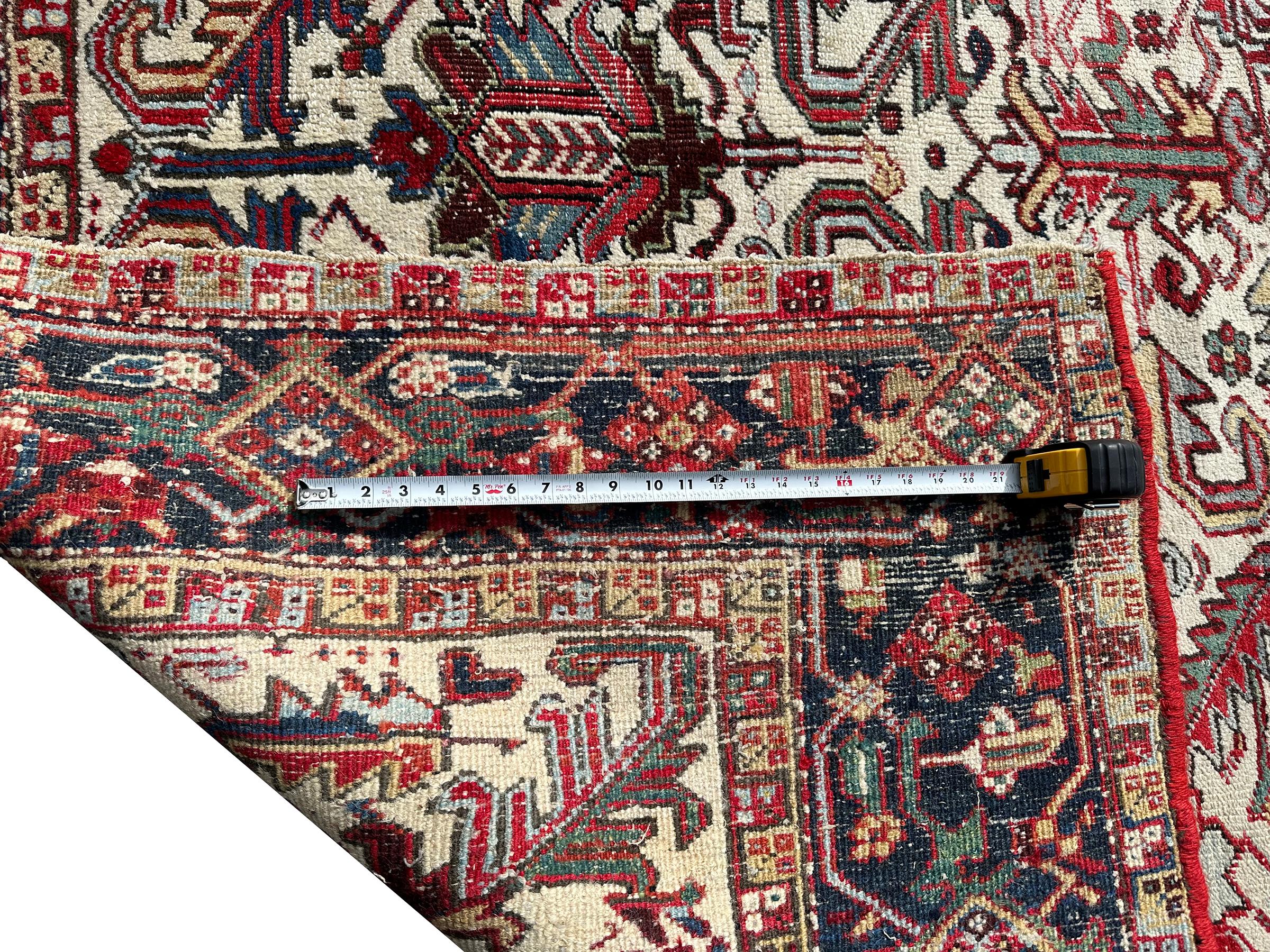 Début du 20ème siècle Tapis Serapi ancien Tapis Persan Heriz Serapi ancien Tapis Persan fait main 8x10 en vente