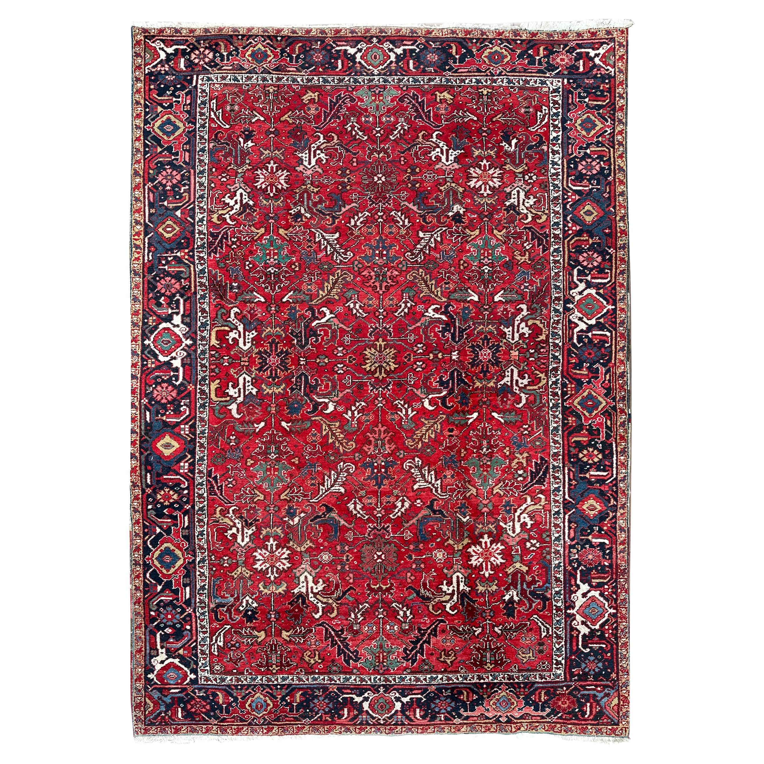 Tapis Serapi ancien Tapis Persan Heriz Serapi ancien Tapis Persan fait à la main 8x11