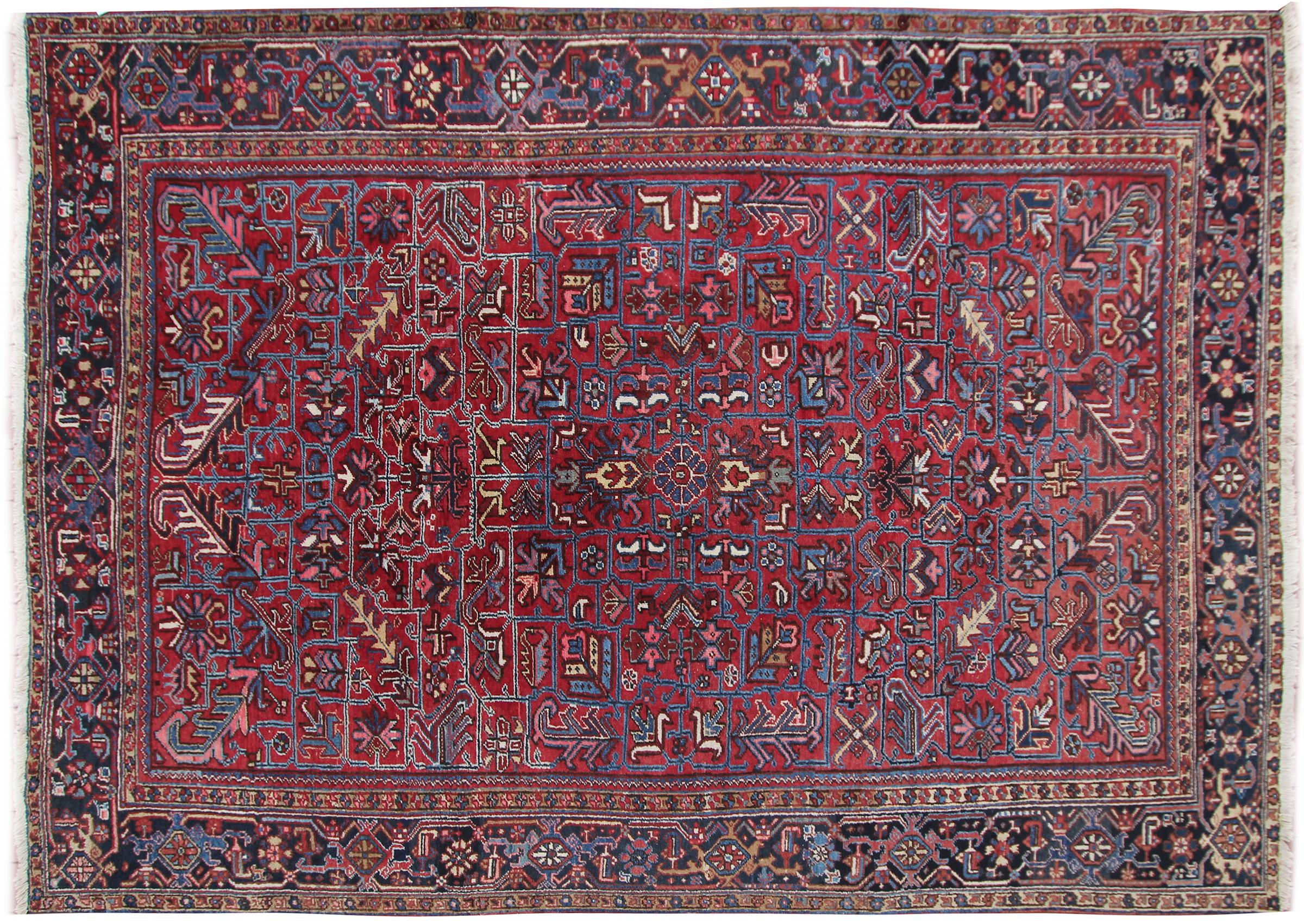 Tapis ancien Serapi Heriz Artistics Rust 8'5