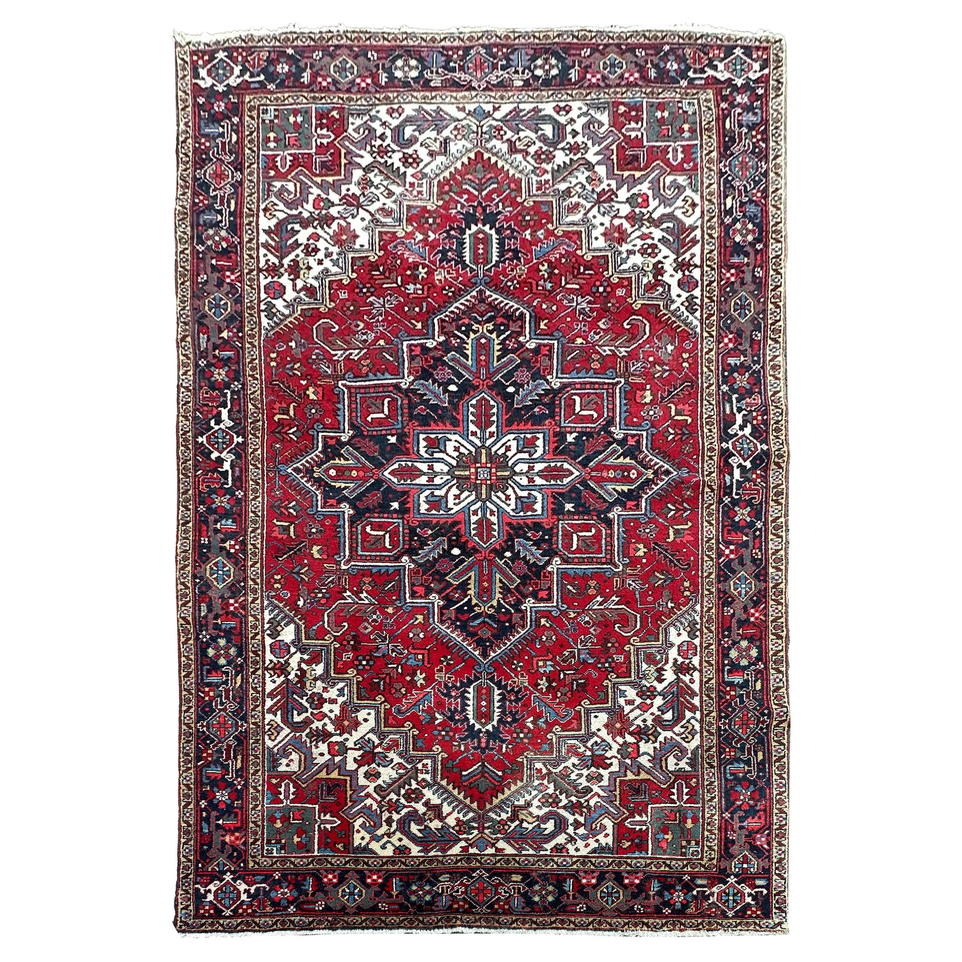 Antiker Serapi Heriz Teppich Artistics Rot 8' x 11'6