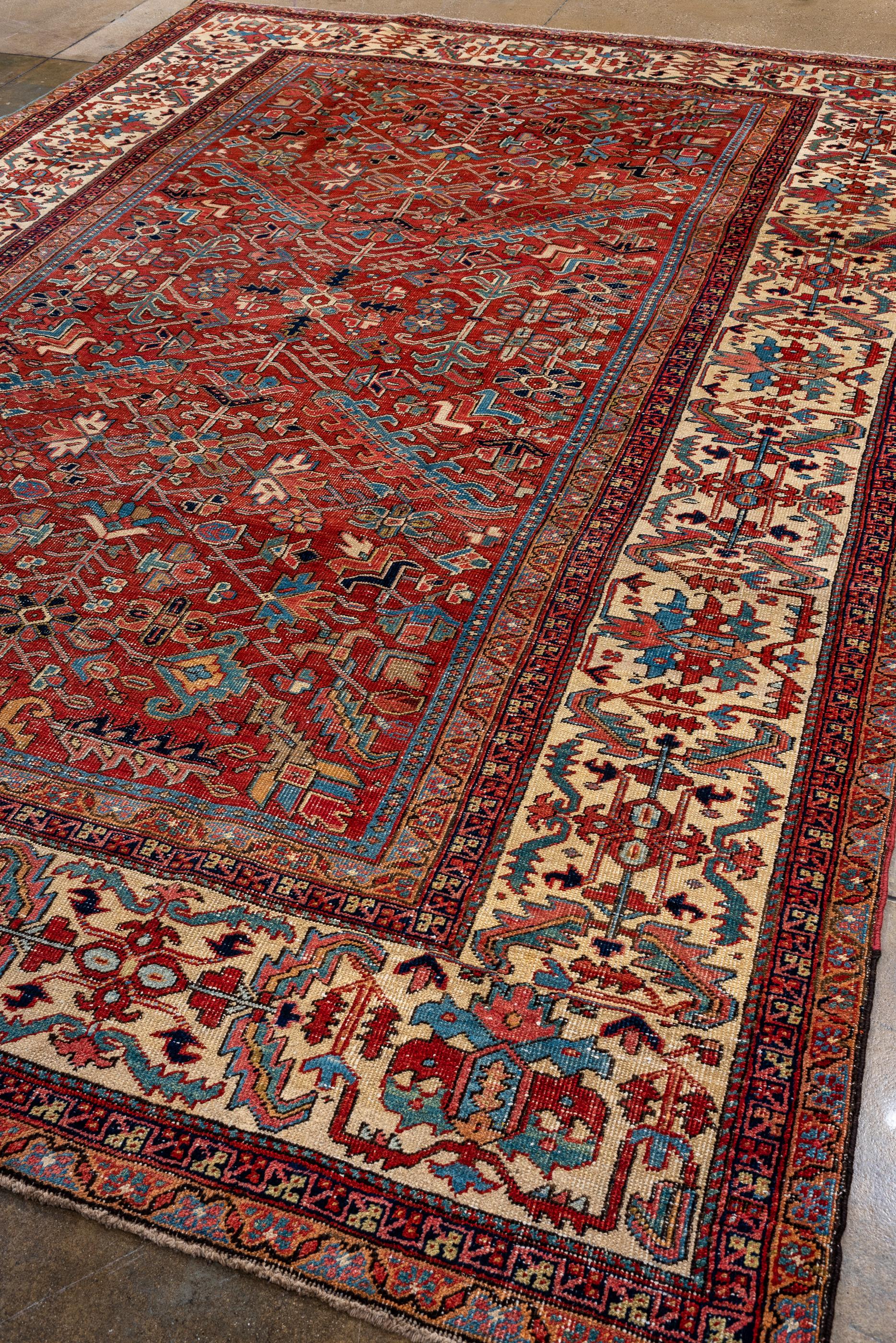 Persian Antique Serapi Rug, circa Early 1900s For Sale