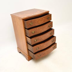 Antique Serpentine Burr Walnut Chest of Drawers