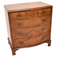 Antique Serpentine Burr Walnut Chest of Drawers