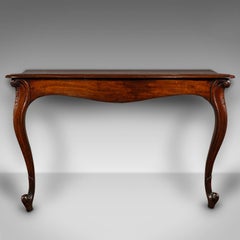 Antique Serpentine Console Table, English, Reception, Side, Victorian, C.1840