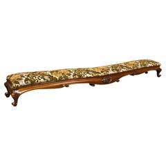 Antique Serpentine Foot Stool, English, Walnut, Fireside Rest, Regency, C.1830