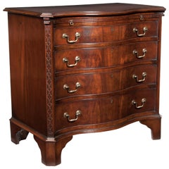 Antique Serpentine Fronted Mahogany Chest of Drawers