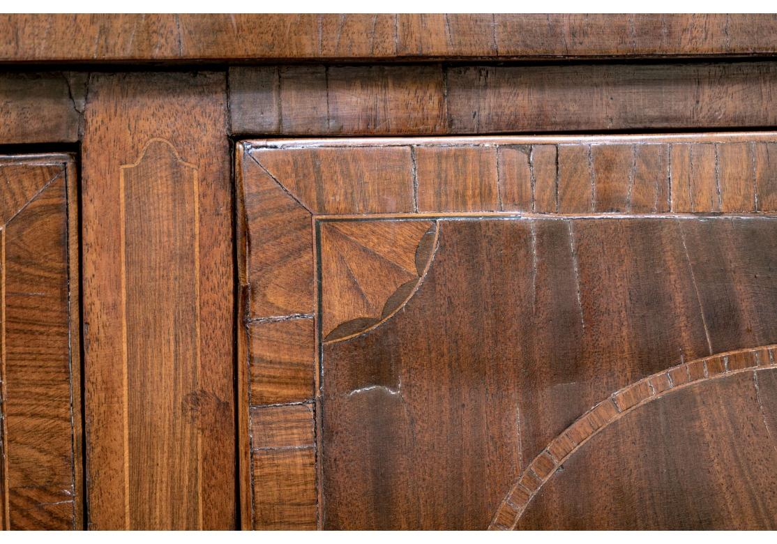 Brass Antique Serpentine Hepplewhite Style Sideboard
