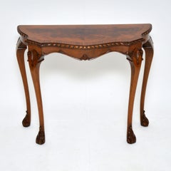 Antique Serpentine Shaped Console Table