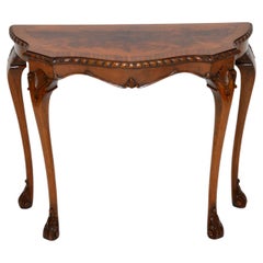 Antique Serpentine Shaped Console Table