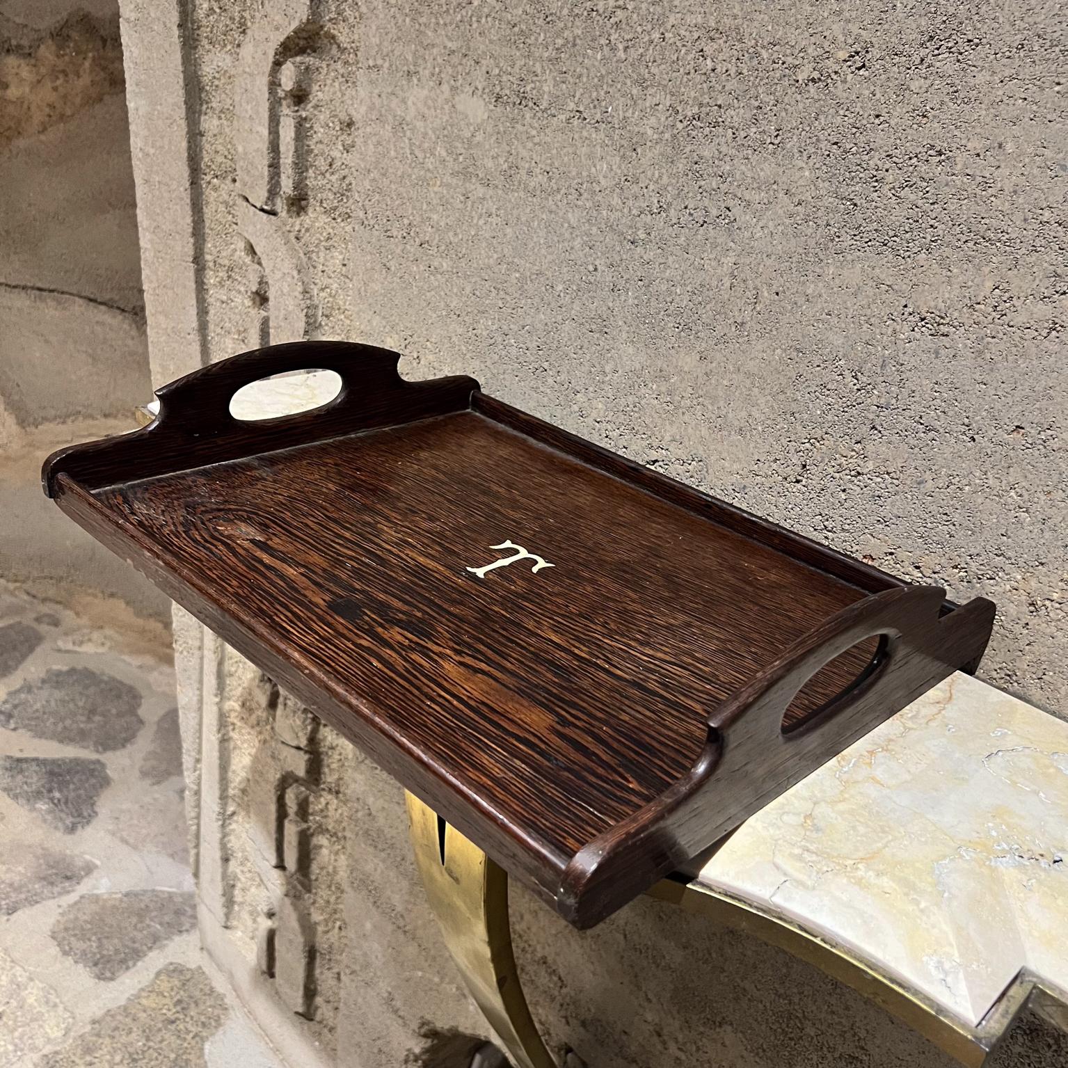 Plateau de service ancien en bois exotique en vente 5