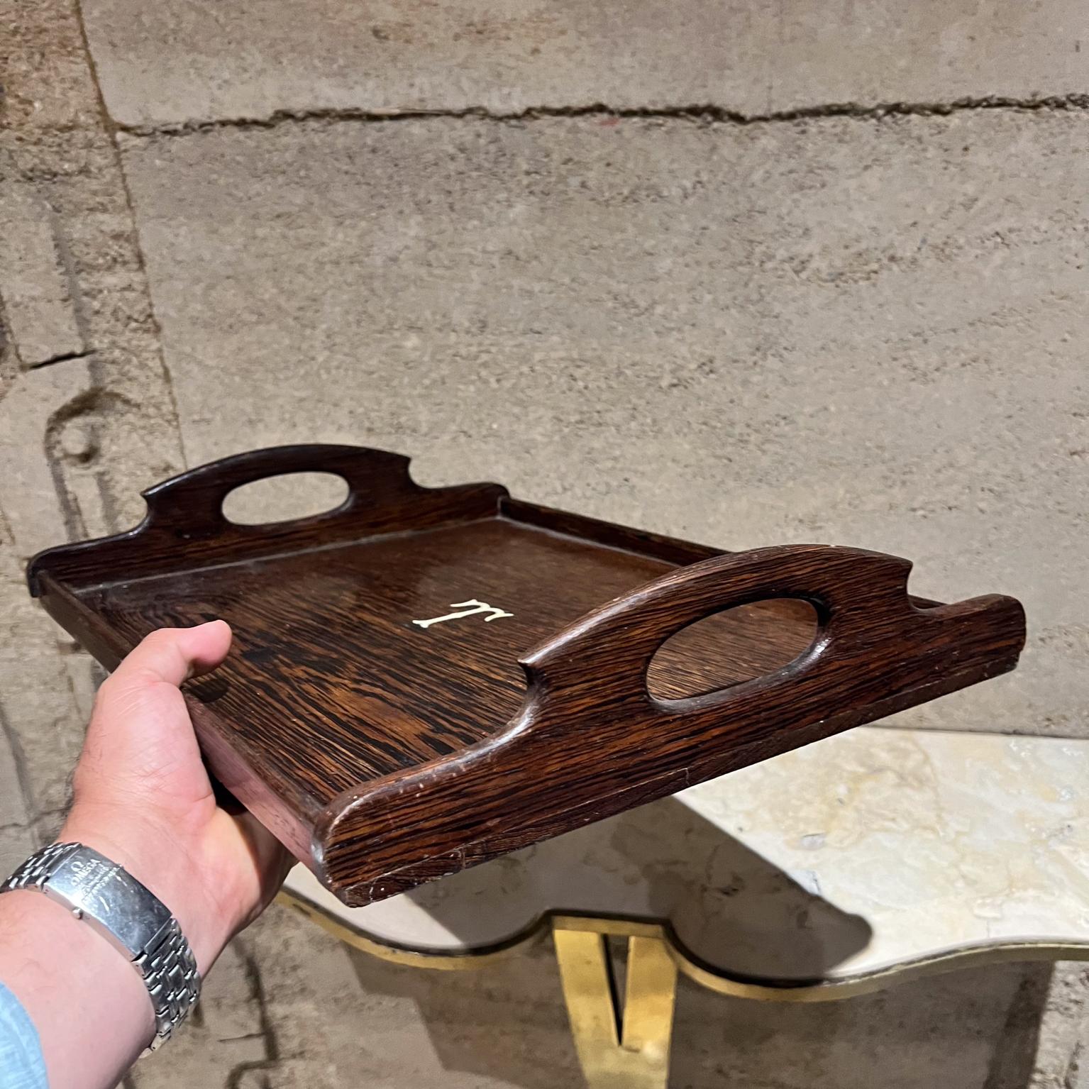 Plateau de service ancien en bois exotique en vente 6