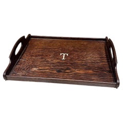 Antique Service Tray in Exotic Wood