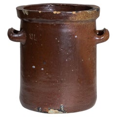 Antique Serving Bowl in Chocolate Ceramic, 20th Century, Belgium