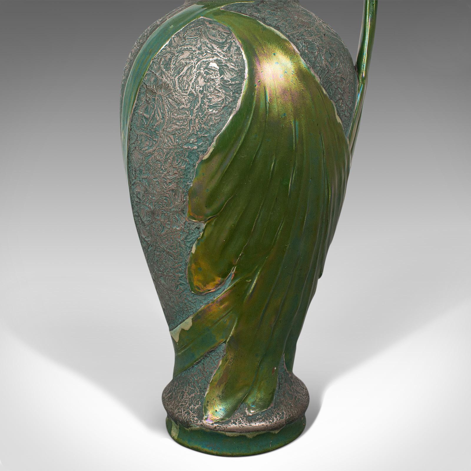Antique Serving Ewer, Austrian, Ceramic, Amphora, Jug, Art Nouveau, circa 1900 For Sale 7