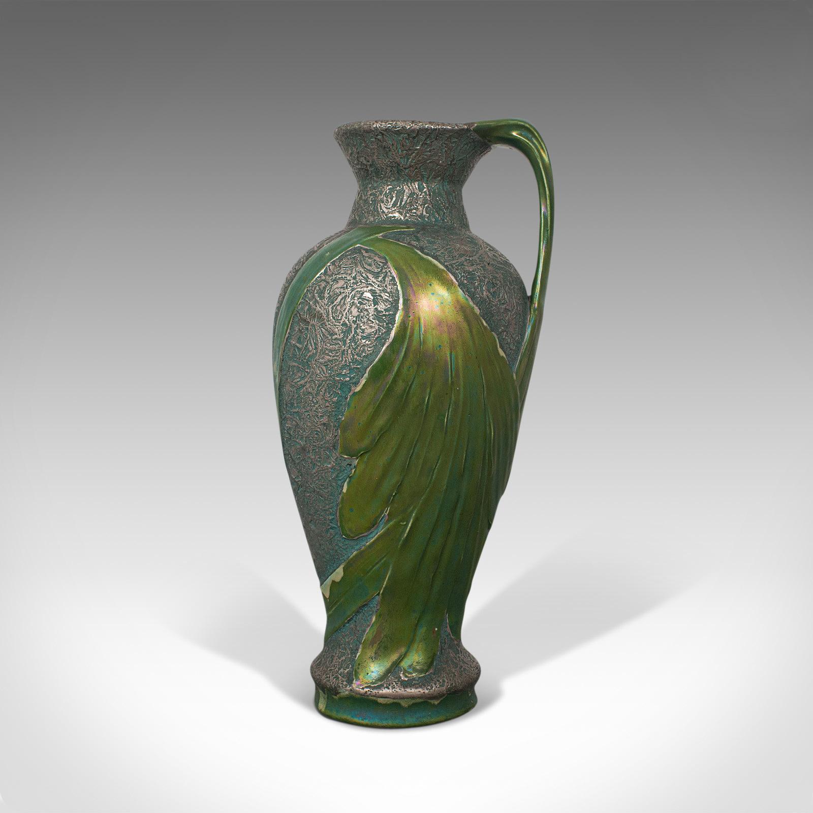 Antique Serving Ewer, Austrian, Ceramic, Amphora, Jug, Art Nouveau, circa 1900 For Sale 2