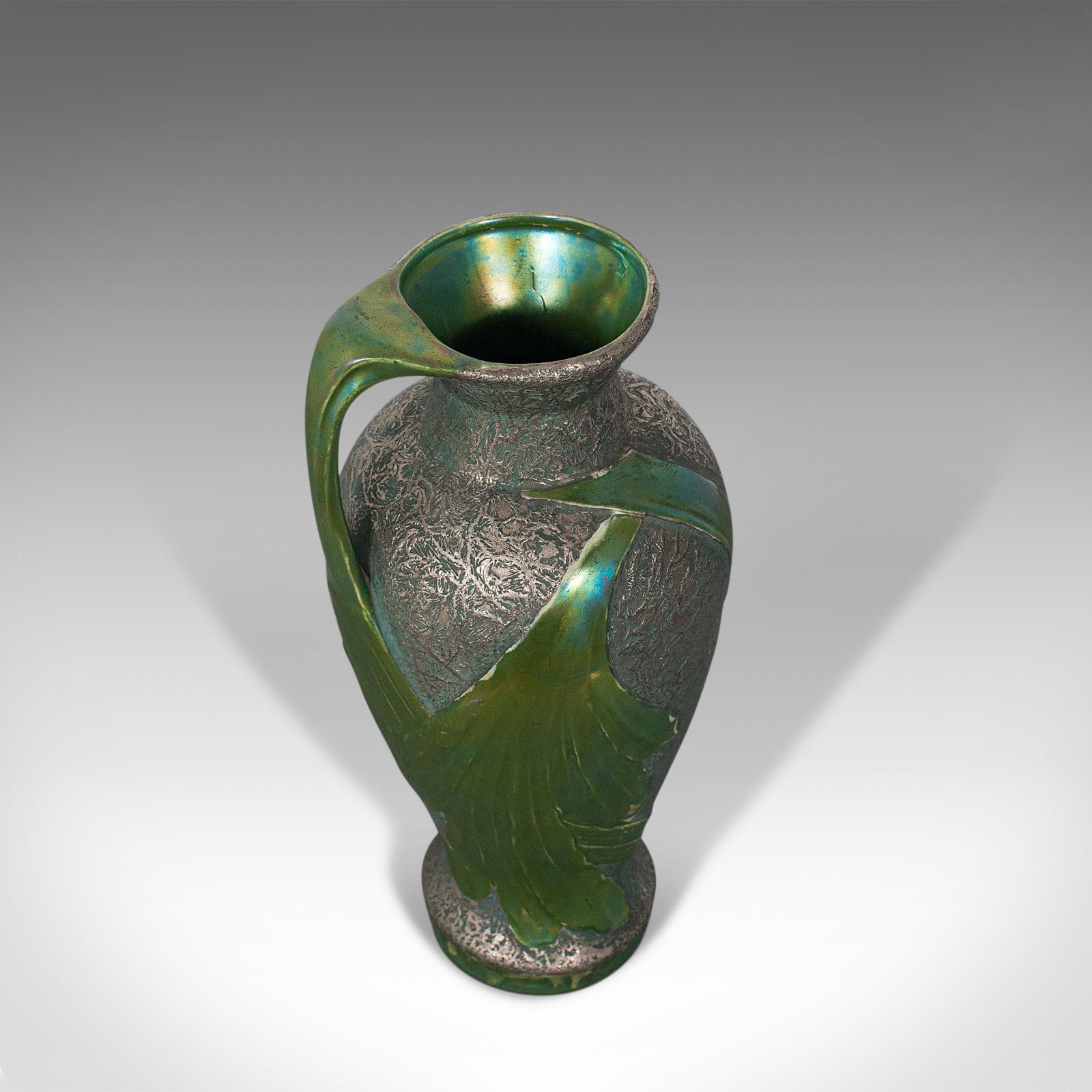 Antique Serving Ewer, Austrian, Ceramic, Amphora, Jug, Art Nouveau, circa 1900 For Sale 3