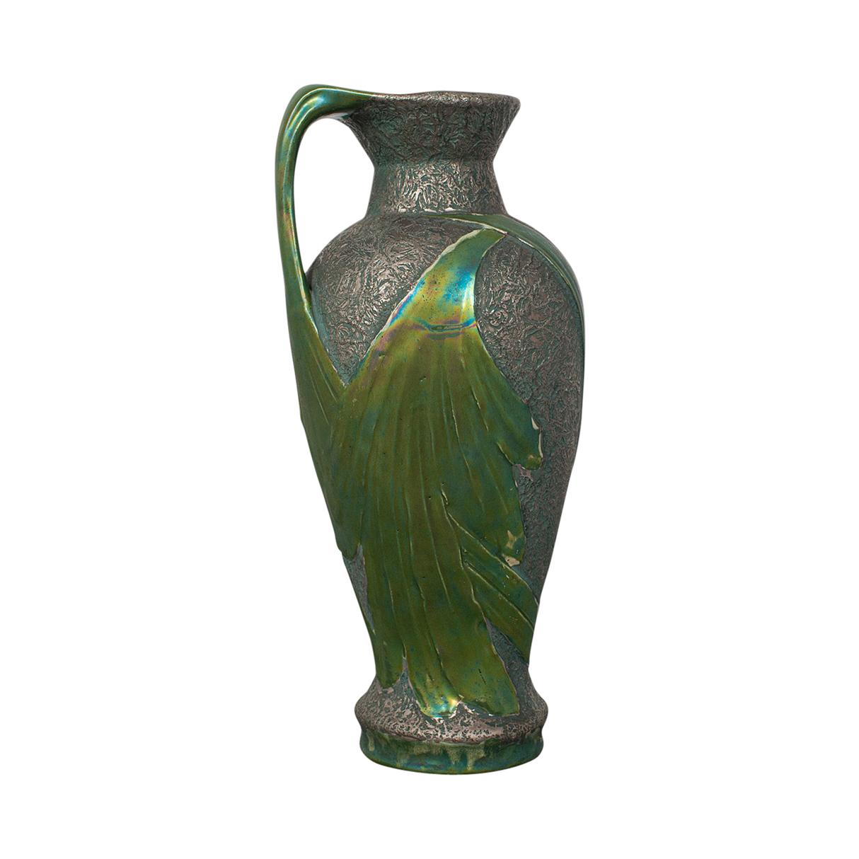Antique Serving Ewer, Austrian, Ceramic, Amphora, Jug, Art Nouveau, circa 1900 For Sale
