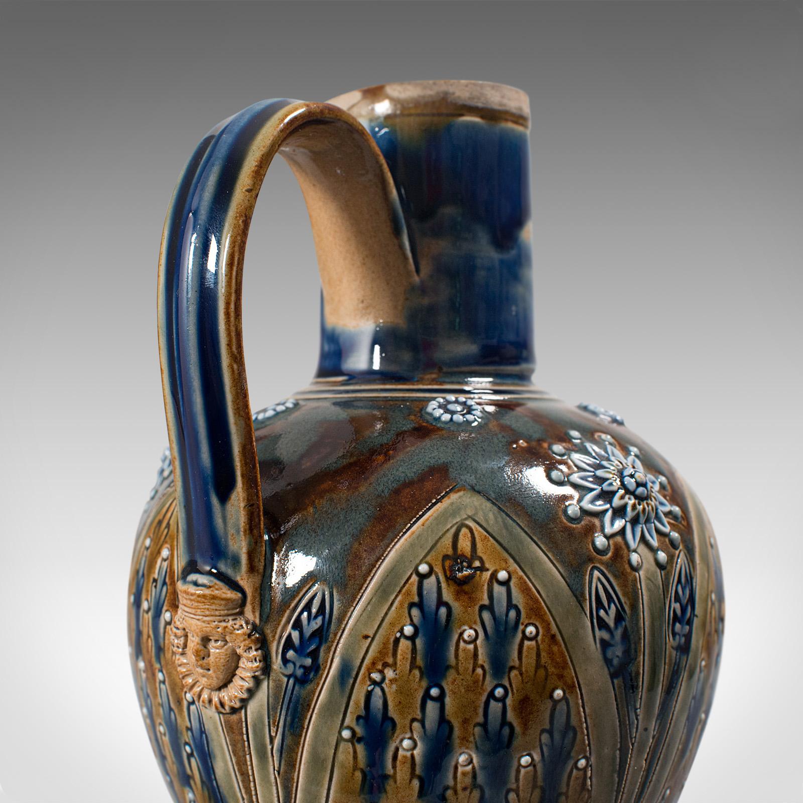 Antique Serving Ewer, English, Ceramic, Decorative, Amphora, Victorian, 1876 For Sale 2