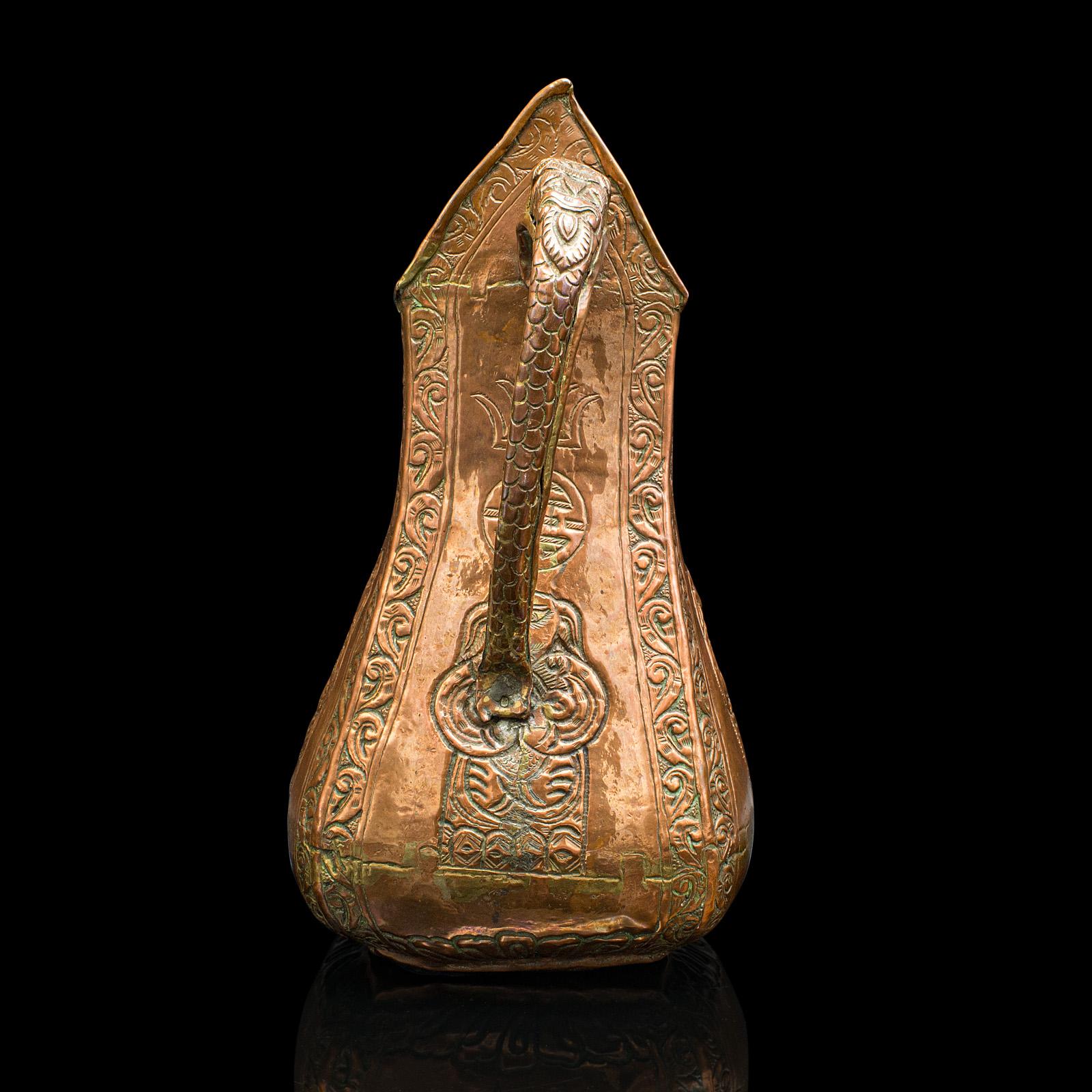 Antiker Servierkrug, chinesisch, Kupfer, dekorative Kanne, Provinz, viktorianisch (19. Jahrhundert) im Angebot