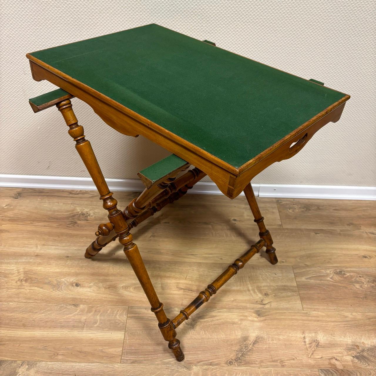 Antique serving table  Butlers tray  England around 1880  Cherry wood 12