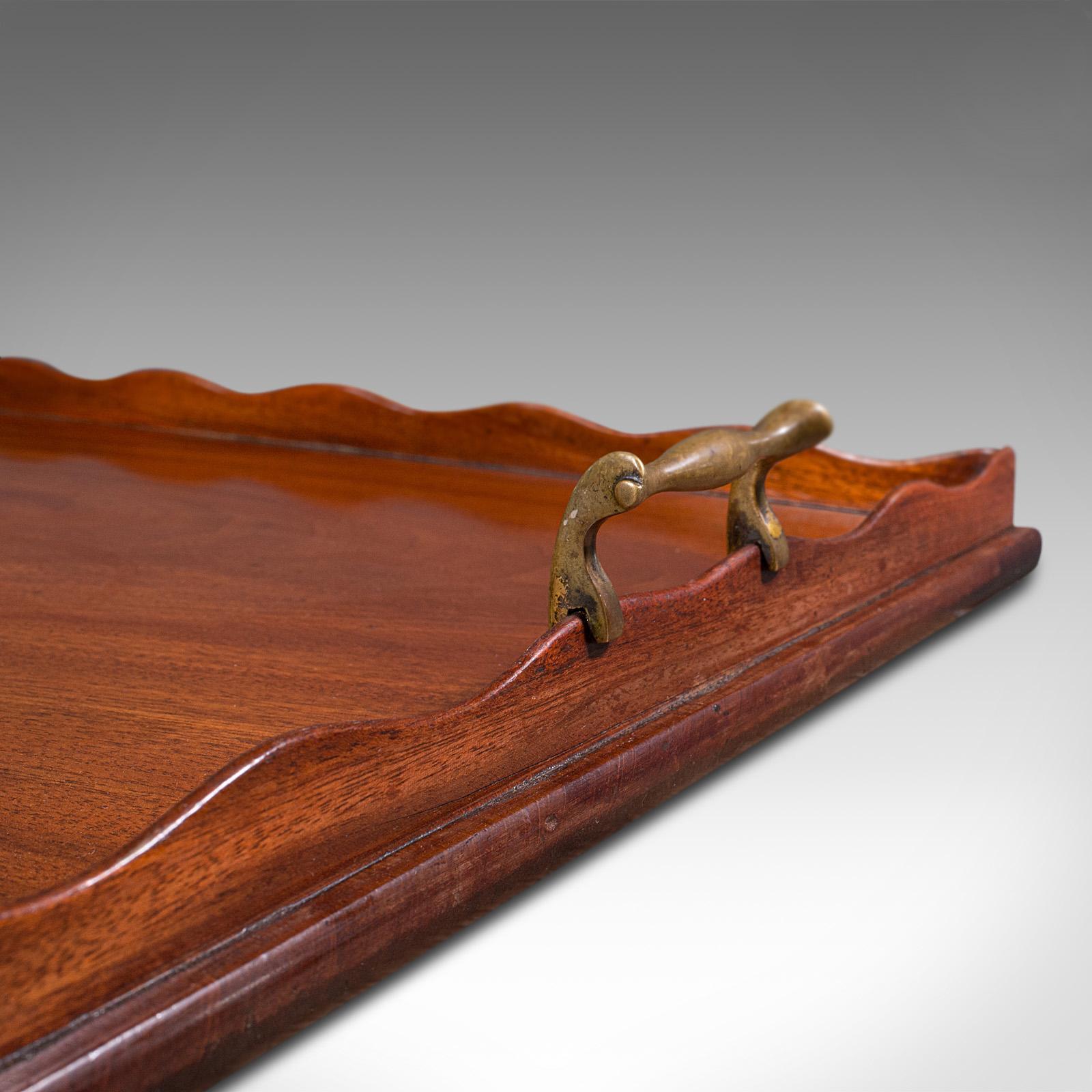 Wood Antique Serving Tray, English, Breakfast, Afternoon Tea, Victorian, Circa 1870