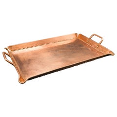 Antique Serving Tray, English, Handbeaten Copper, Afternoon Tea, Edwardian, 1910