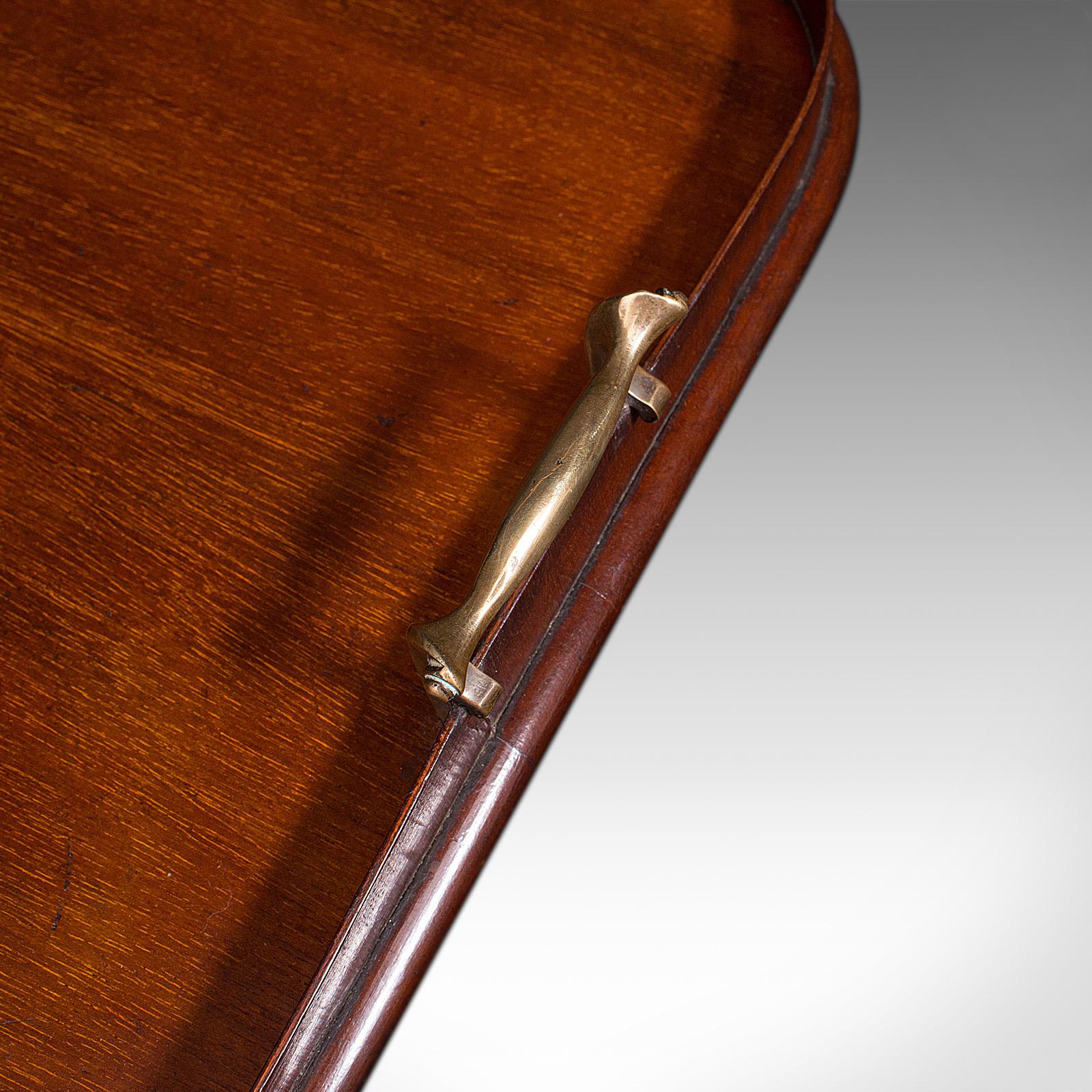 Antique Serving Tray, English, Mahogany, Inlay, Afternoon Tea, Victorian, C.1900 1