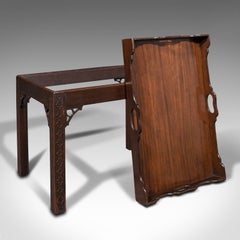 Antique Serving Tray Table, English, Drink Stand, Chinese Chippendale, Edwardian