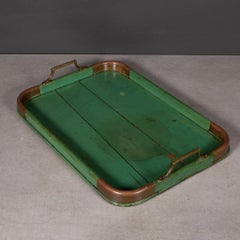 Antique Serving Tray with Bronze Trim c.1930-1940