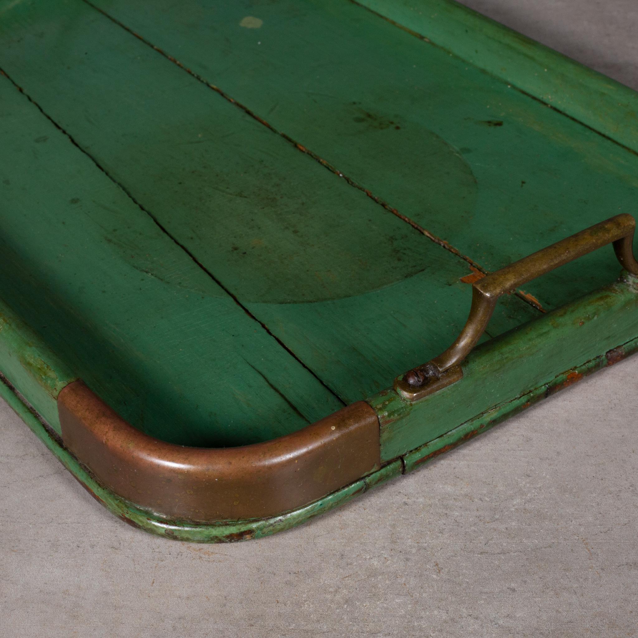 Industrial Antique Serving Tray with Bronze Trim c.1930-1940