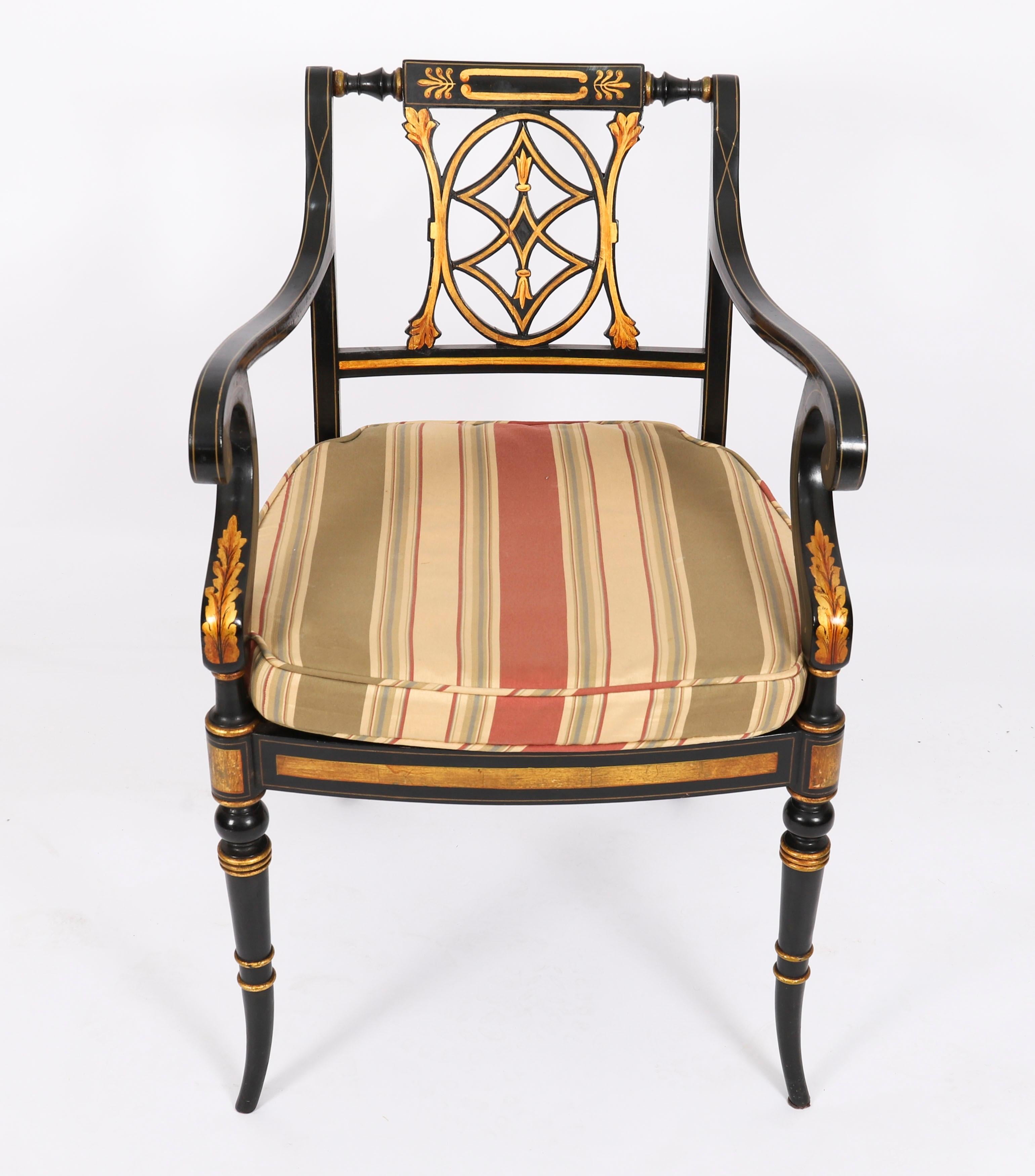 Antique Set 10 English Revival Pierced Splat Back Dining Chairs 20th ...