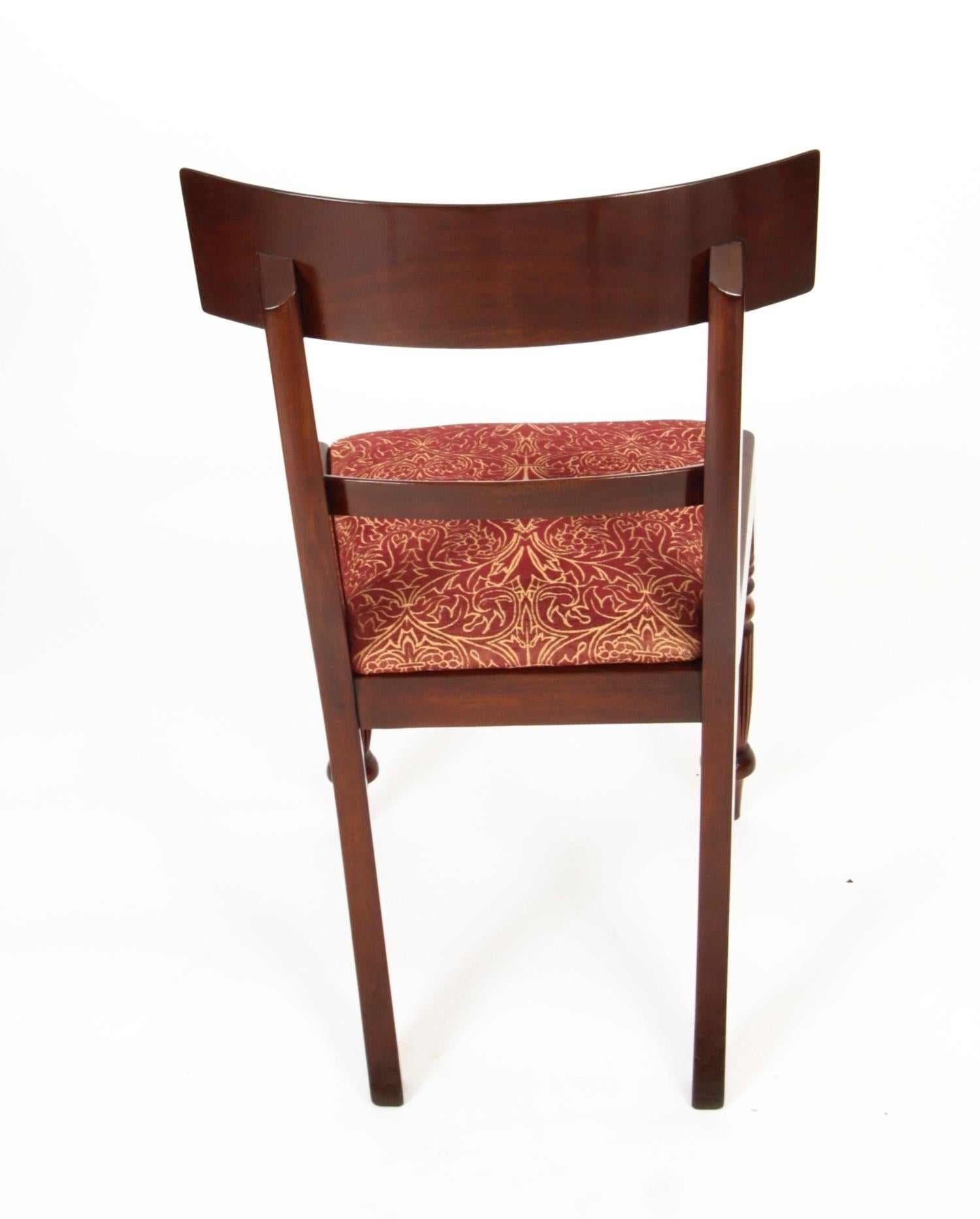 Antique Set 10 English William IV Barback Dining Chairs 19th Century 14