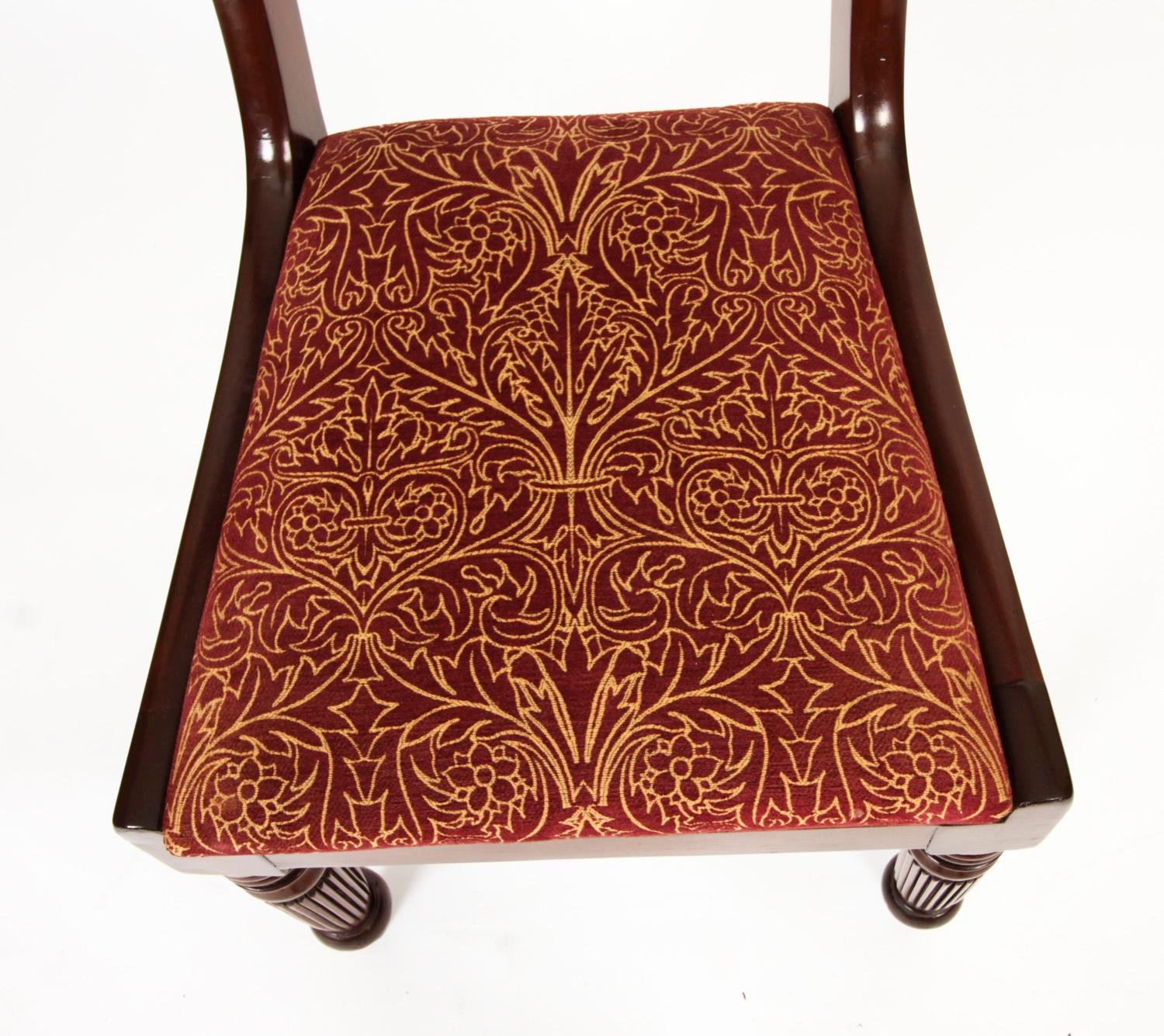 Antique Set 10 English William IV Barback Dining Chairs 19th Century 2