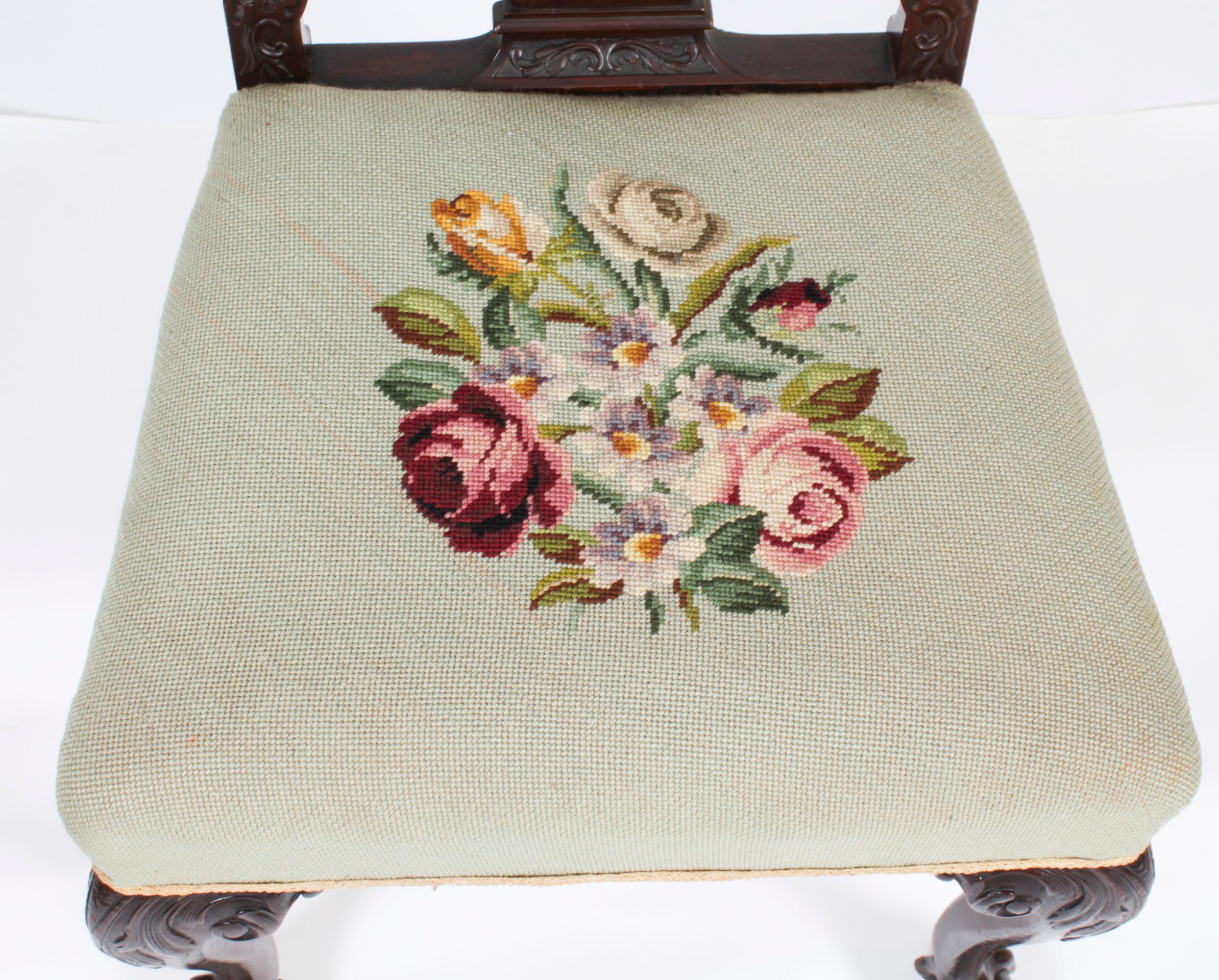 Antique Set 12 George II Revival Dining Chairs by Robert Strahan 20th Century For Sale 7