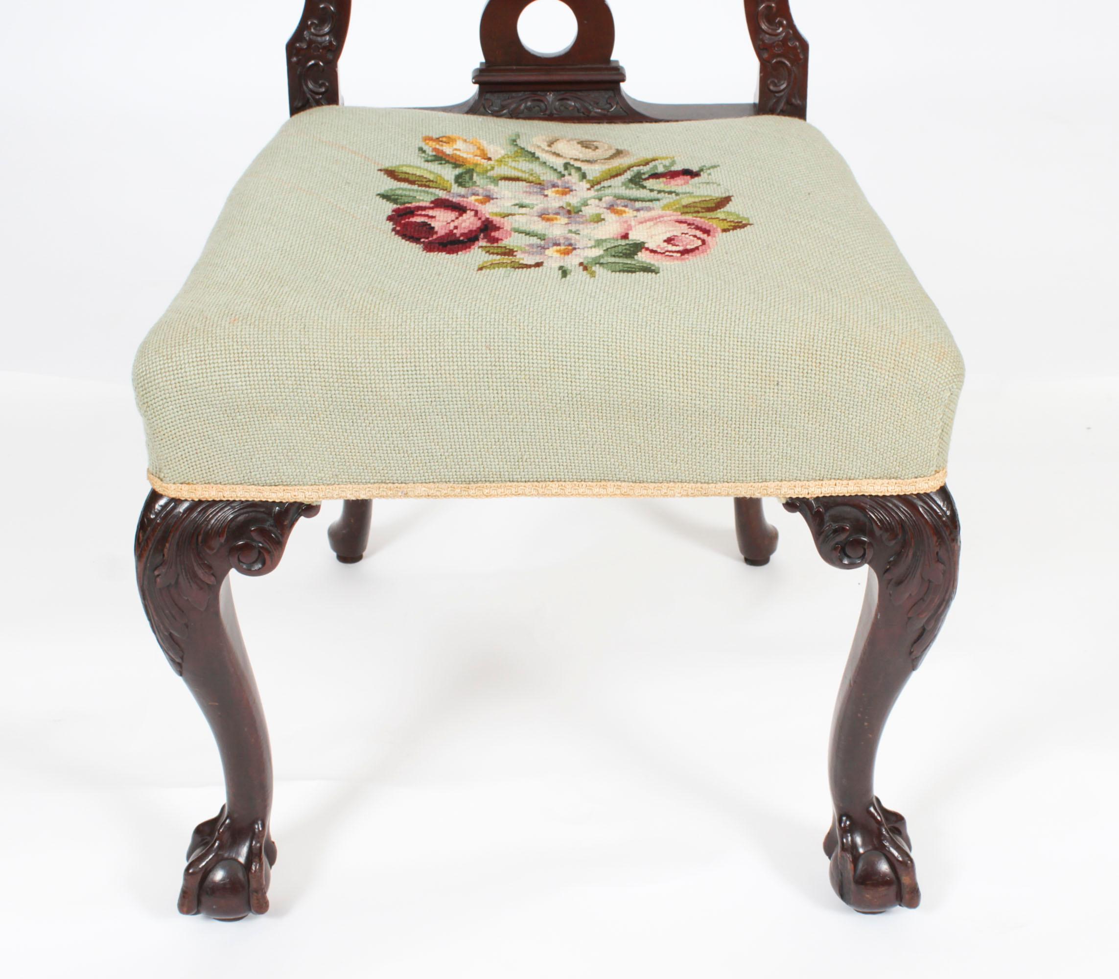 Antique Set 12 George II Revival Dining Chairs by Robert Strahan 20th Century For Sale 9