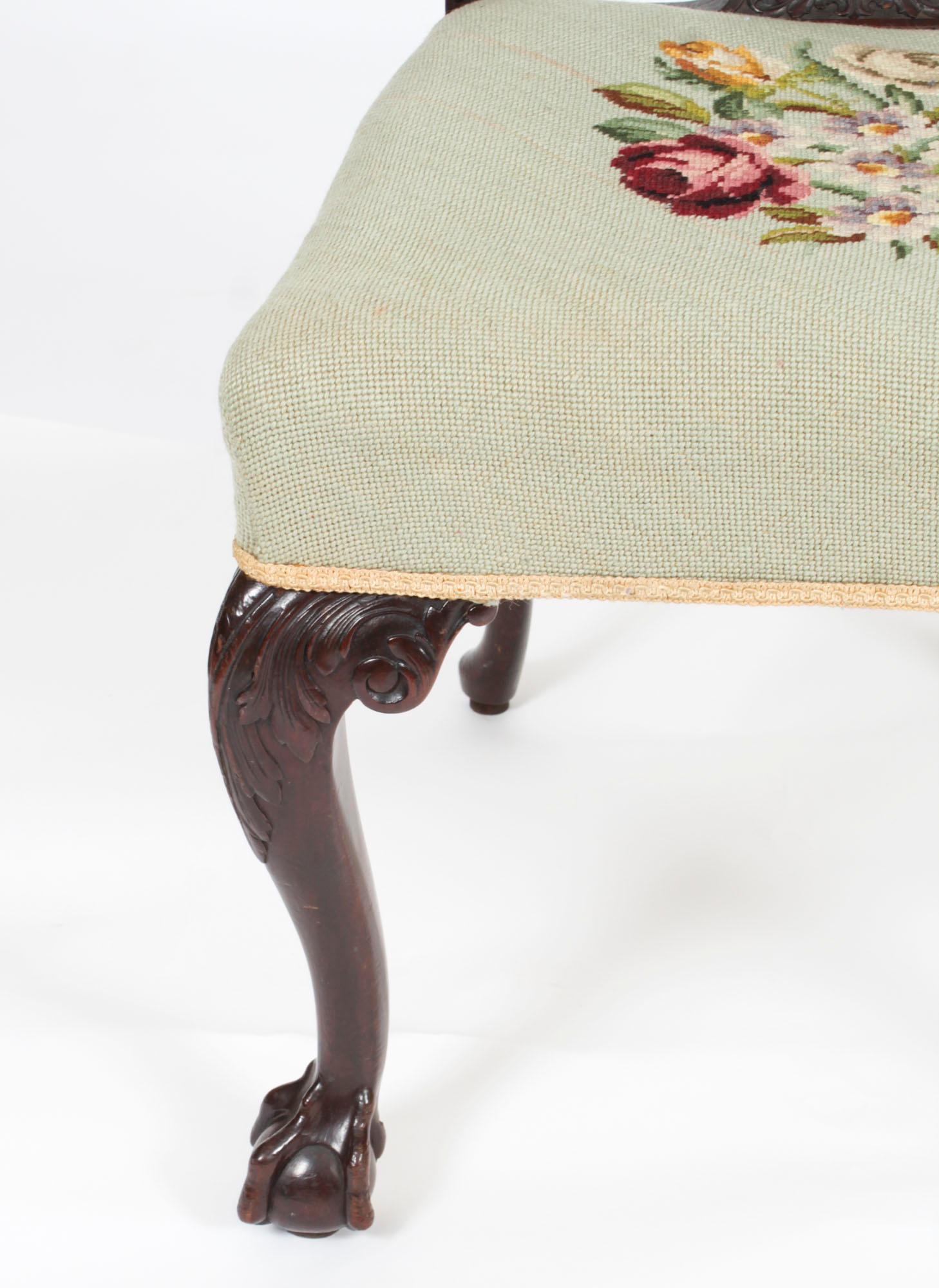 Antique Set 12 George II Revival Dining Chairs by Robert Strahan 20th Century For Sale 10