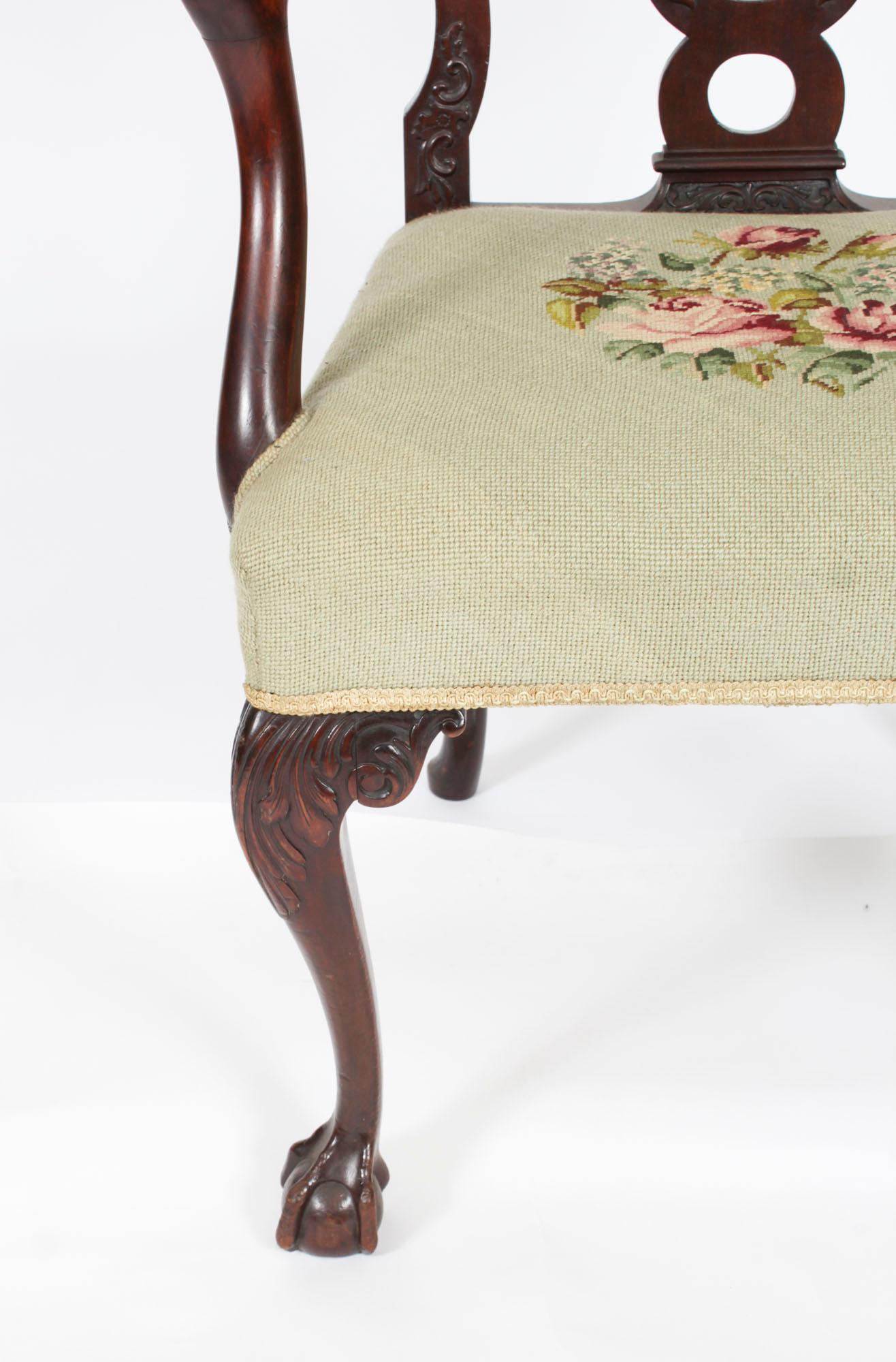 Antique Set 12 George II Revival Dining Chairs by Robert Strahan 20th Century For Sale 1