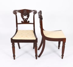 Antique Set 12 Irish Regency Bar Back Dining Chairs C1825 19th Century