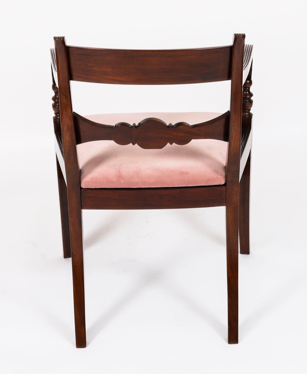 Antique Set 12 Regency Bar Back Dining Chairs C1830 19th Century in vendita 5