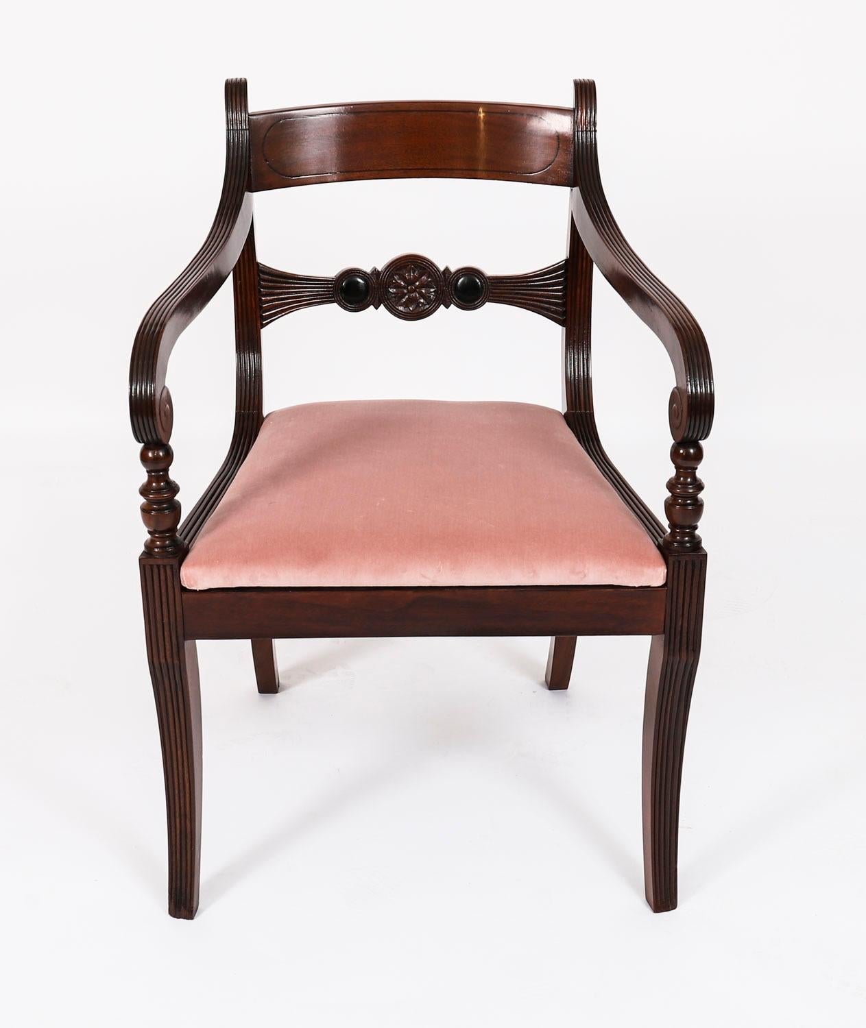 Antique Set 12 Regency Bar Back Dining Chairs C1830 19th Century In condizioni buone in vendita a London, GB