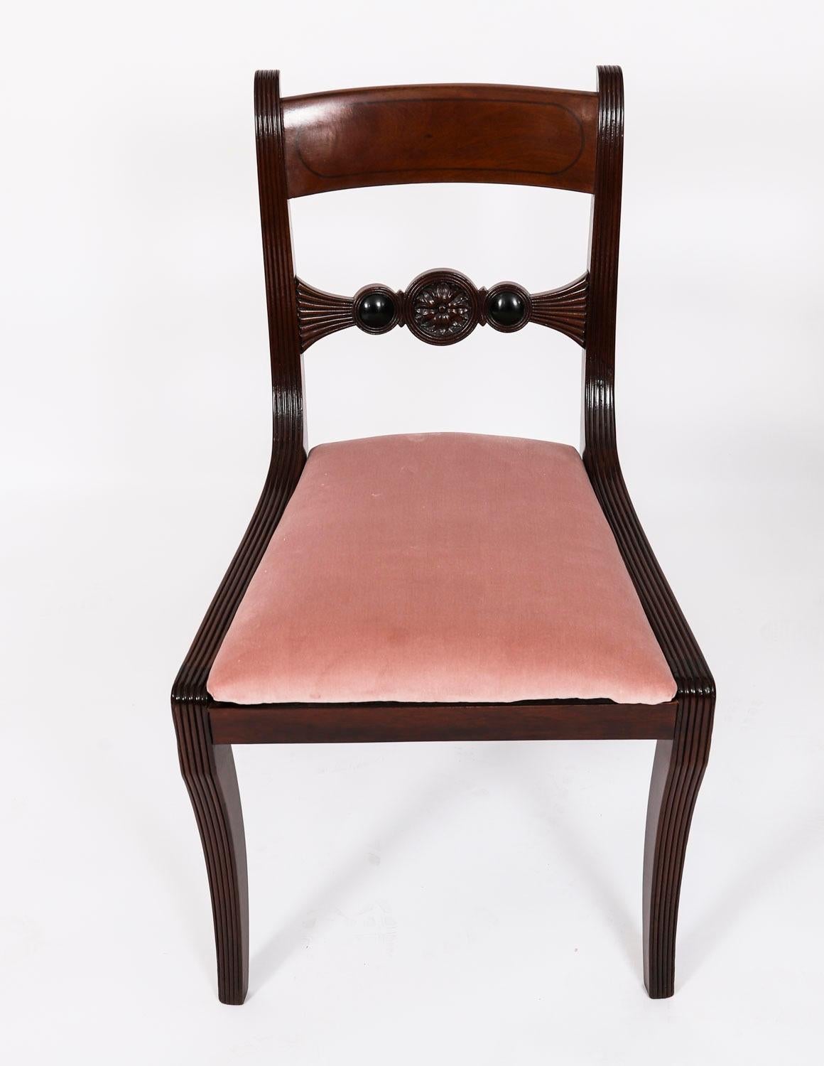 Antique Set 12 Regency Bar Back Dining Chairs C1830 19th Century in vendita 4