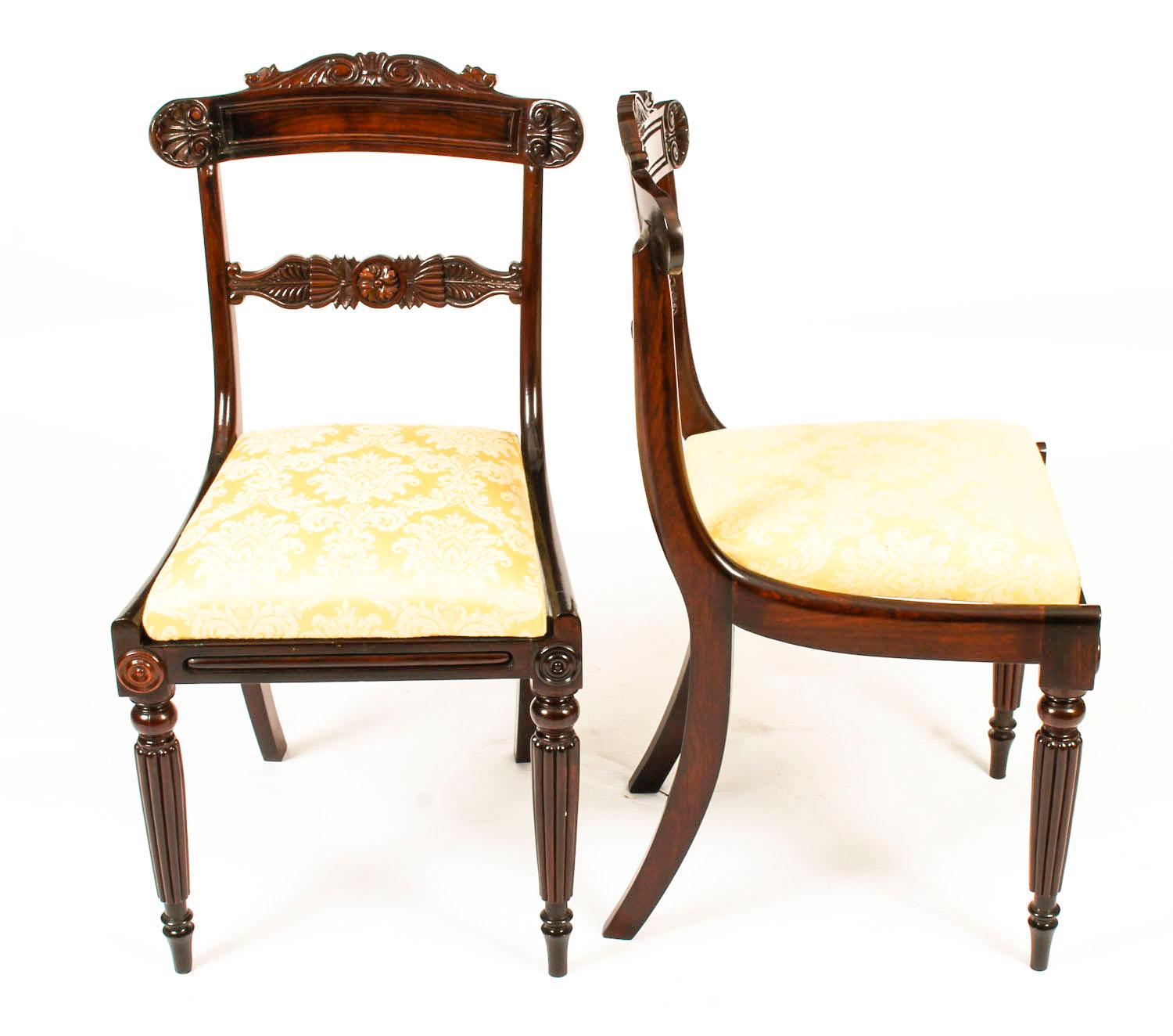 Antique Set 12 William IV Dining Chairs, Attributed to Gillows 19th Century 8
