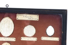 14 Framed Plaster Intaglios Medieval Seals Staunton Collection, 20th Century