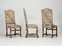 Conjunto Antiguo (14) Sillas de Comedor Francesas Estilo Os de Mouton Clavijas de Madera Talladas a Mano