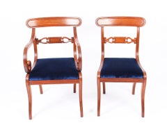 Antique Set of 14 Regency Mahogany Dining Chairs, 19th Century