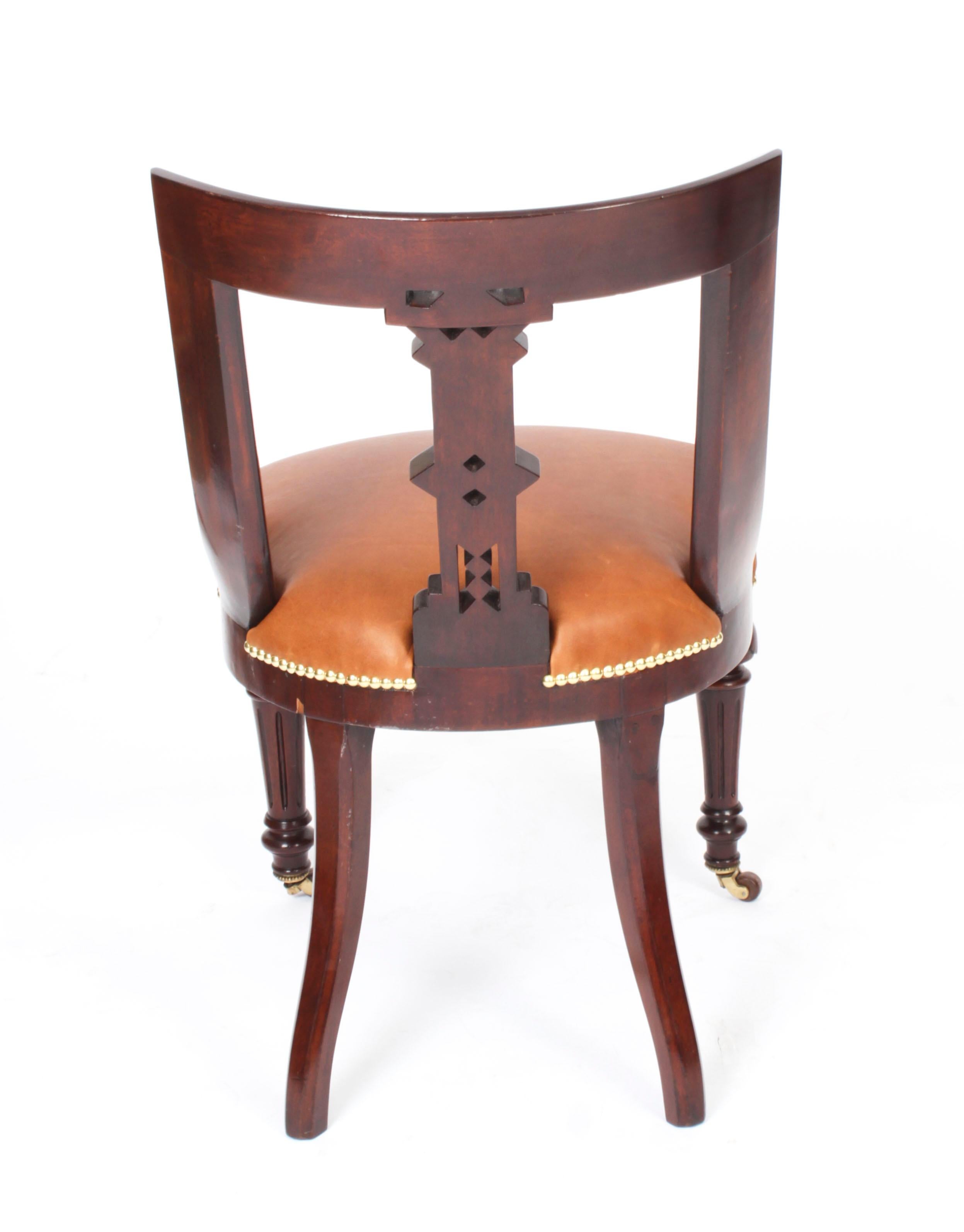 Antique Set 14 Scottish Athenian Dining Chairs, 19th Century 9