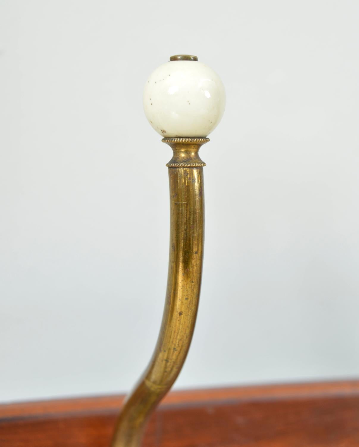 Antique Set 4 Brass Ceramic Hangers Hat Coat Hooks Mythical Green Man Gothic For Sale 7