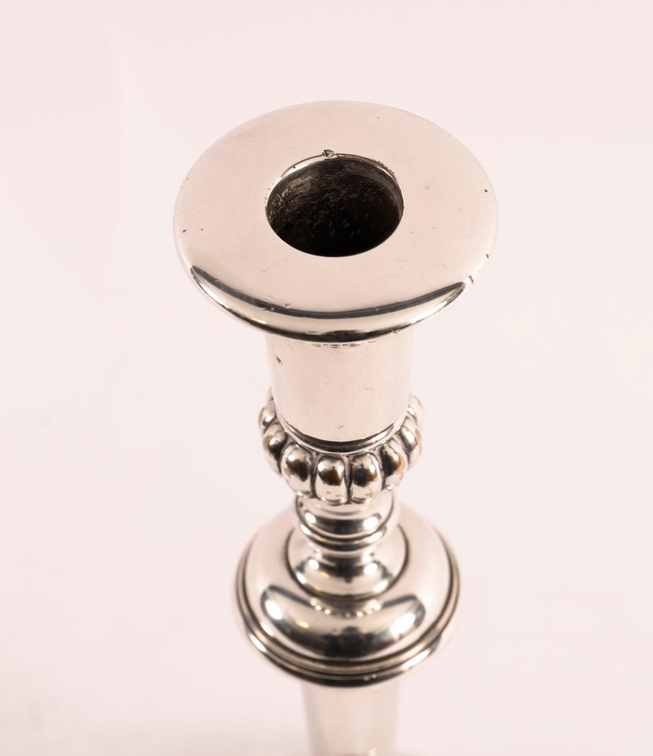 Antique Set 4 Silver Plated Candlesticks, Gibbons of Wolverhampton 20th Century For Sale 7